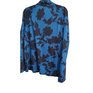 G/Fore G4 Luxe 1/4 Zip Mens LARGE L Racer Blue Navy Floral‎ Golf Pullover NEW